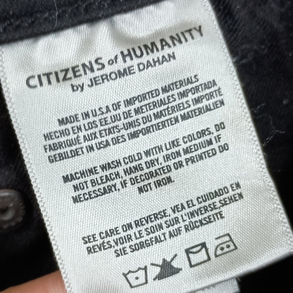 Citizens of Humanity Rocket High Risky Crop Skinny in All Black - Picture 11 of 12